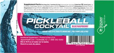 Pickleball Cocktail Blue Raspberry label