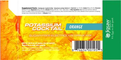 Potassium Cocktail Orange Sugar-Free label