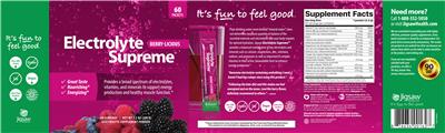 Electrolyte Supreme Berry-Licious label