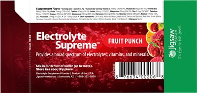 Electrolyte Supreme Fruit Punch label