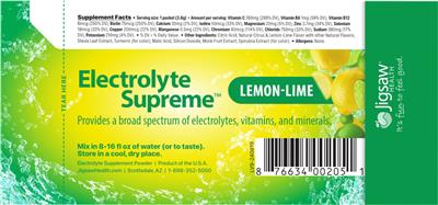 Electrolyte Supreme Lemon-Lime label