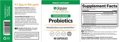 Essential Blend Probiotics label