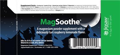 MagSoothe Tart Raspberry Lemonade Flavor label