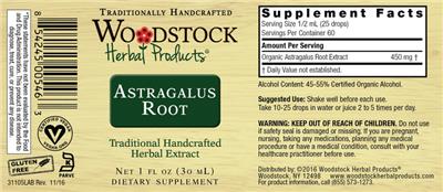 Astragalus Root label