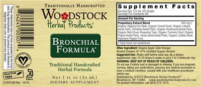 Bronchial Formula label
