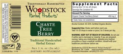 Chaste Tree Berry label