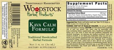 Kava Calm Formula label