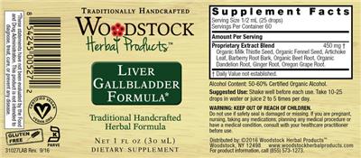 Liver Gallbladder Formula label