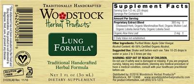 Lung Formula label
