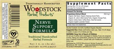 Nerve Support Formula label