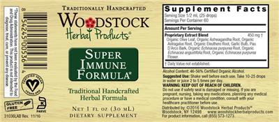 Super Immune Formula label