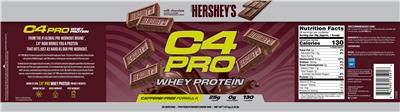 C4 Pro Whey Protein Hershey's Milk Chocolate label
