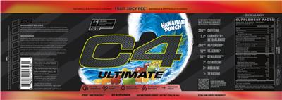 C4 Ultimate Hawaiian Punch Fruit Juicy Red label