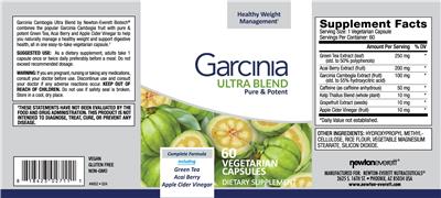 Garcinia Ultra Blend label