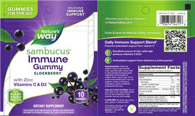 Sambucus Immune Gummy Elderberry label