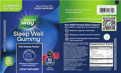 Sleep Well Gummy Berry Flavored label