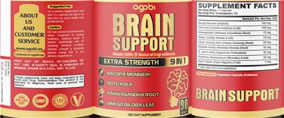 Brain Support label