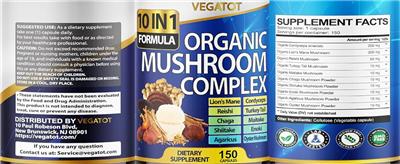 Organic Mushroom Complex label