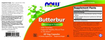 Butterbur label
