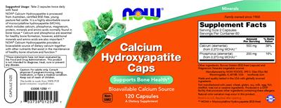 Calcium Hydroxyapatite Caps label
