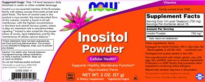 Inositol Powder label