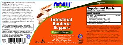 Intestinal Bacteria Support label