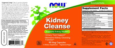 Kidney Cleanse label
