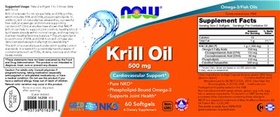 Krill Oil 500 mg label