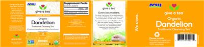 Organic Dandelion label