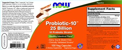 Probiotic-10 25 Billion label