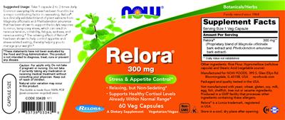 Relora 300 mg label