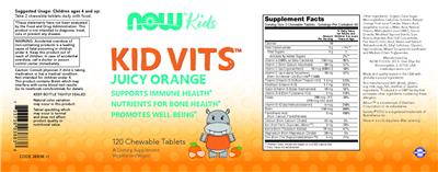 Kid Vits Juicy Orange label