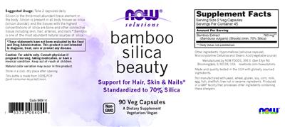 Bamboo Silica Beauty label