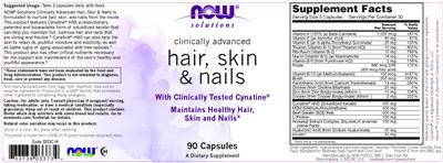 Clinically Advanced Hair, Skin & Nails label