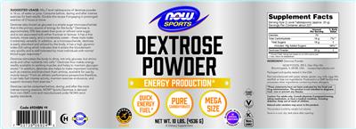Dextrose Powder label
