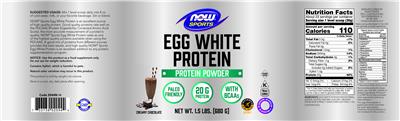 Egg White Protein Creamy Chocolate label
