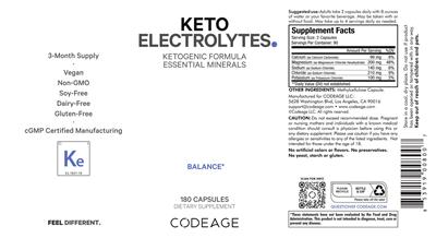 Keto Electrolytes label
