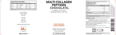 Multi Collagen Peptides Chocolate Flavor label