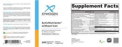 ActivNutrients without Iron label