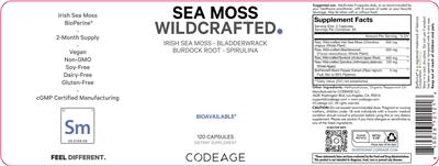 Sea Moss Wildcrafted label