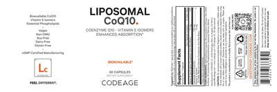 Liposomal CoQ10 label