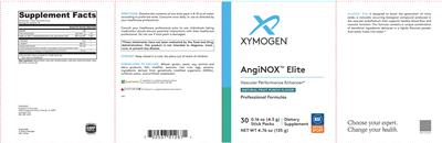 AngiNOX Elite Natural Fruit Punch Flavor label