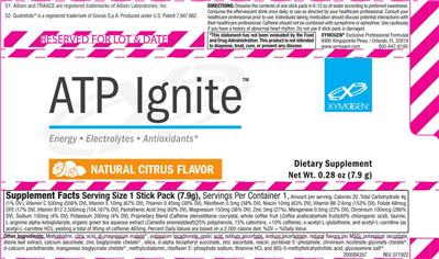 ATP Ignite Natural Citrus Flavor label