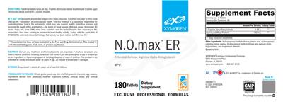 N.O.max ER label