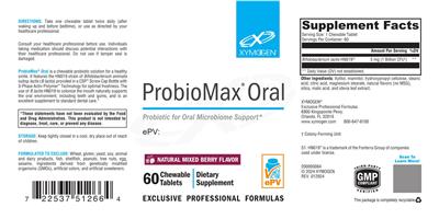 ProbioMax Oral Natural Mixed Berry Flavor label