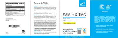 SAM-e & TMG Natural Lemon Flavor label
