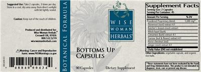 Bottoms Up Capsules label