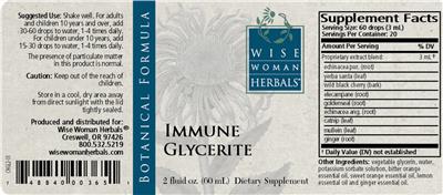 Immune Glycerite label