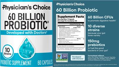 60 Billion Probiotic label