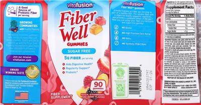Fiber Well Gummies label